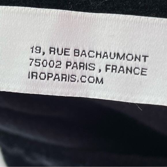 Revolve IRO Woman Astro Ruched Preppy Whimsygoth Sexy Velvet Skirt Black Size M - Picture 10 of 16